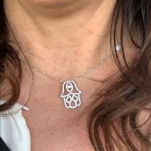 Sterling silver Evil eye Chamsa hamsa Necklace